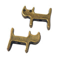 Tiny Hole Cat Bead Alloy Jewelry Making Component in 2 Finish Options view 2