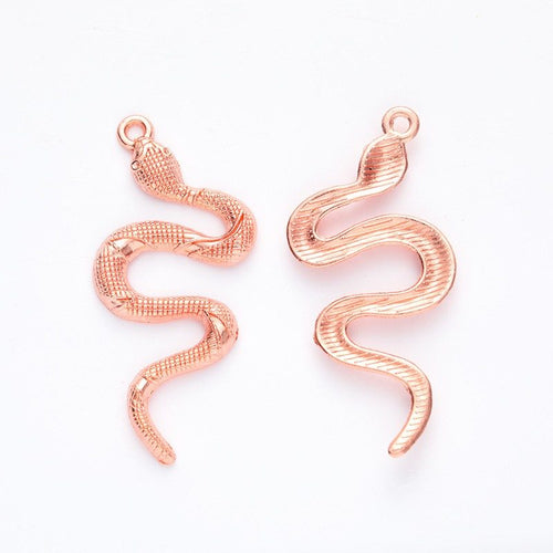 Additional front and reverse view of the curved snake charm