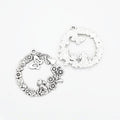 Antique Bronze and Silver Garden Wreath Charms for Jewelry Making view 2