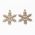 Openwork Snowflake Metal Charm in Five Finishes Jewelry Component view 2