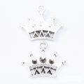 Double Loop Openwork Crown Connector Charms in Two Finishes view 2