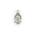 Small Buddha Head Charm in 3 Metal Finishes for Jewelry Making view 2