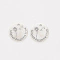 Dandelion Wish Disc Charm Metal Pendant for Jewelry Making view 2