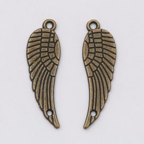 Closer product view of long feathered wing connector shown against a plain background.