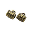 Floral Slider Bead With Loop in 4 Metal Finishes for Jewelry Making view 2