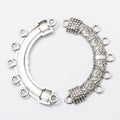 Five Loop Curved Bar Connector In 2 Metal Finishes For Jewelry Making view 2