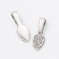 Textured Mini Shovel Bail Charm in 5 Metal Finishes for Jewelry Making view 2