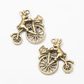 Rabbit Bicycle Charm in 2 Finishes for Jewelry Making view 2