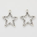 Antique Silver Openwork Star and Crescent Moon Charm Set view 2