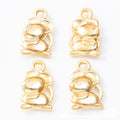 Chinese Zodiac Rat Charm in 4 Metal Finishes for Jewelry Making view 2