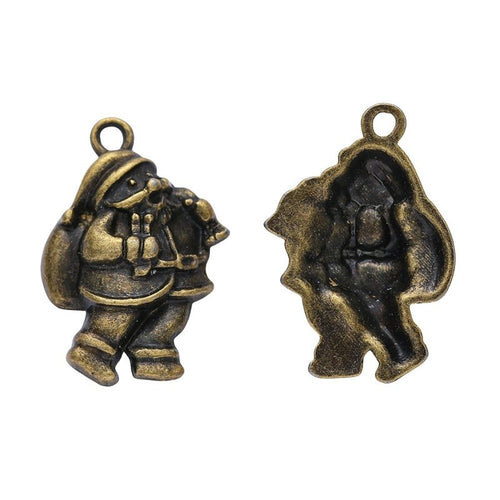 Alternate product view of Santa Claus charms on a white background