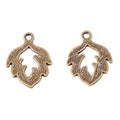 Openwork Maple Leaf Metal Charm Pendant For Jewelry Making And Craft Projects view 2