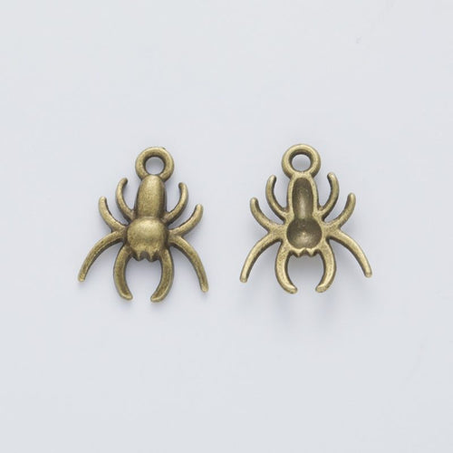 Rounded Spider Charms showing front details and finish