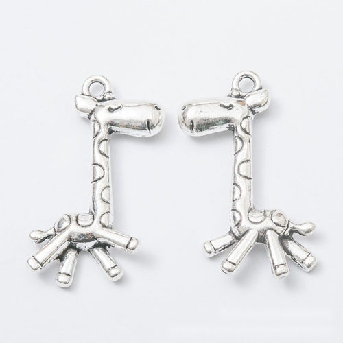 Close view of Giraffe metal shape and surface detail