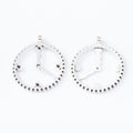 Round Clockwork Gear Metal Charms in Two Antique Finishes view 2
