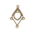 Openwork Diamond Multi-Loop Connector Metal Jewelry Making Component view 2