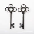 Flower-Bow Skeleton Key Metal Charms in 1 Pictured Finish view 2