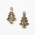 Decorated Christmas Tree Charm Alloy Jewelry Making Component in 3 Finish Options view 2