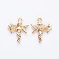 Winged Fairy And Star Metal Charms In Four Finishes view 2