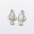 Tiny Fish Charm In 2 Metal Finishes For Jewelry Making view 2