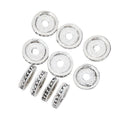 Round Disc Spacer Bead in Antique Silver Tone Jewelry Making Component view 2