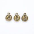 Round Yin Yang Charm in 4 Metal Finishes for Jewelry Making view 2