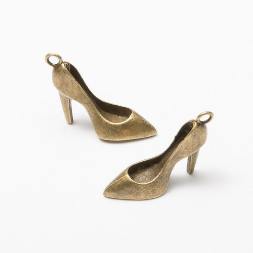 Close view of High Heel Shoe metal shape and surface detail