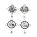 Chinese Fu Rattle Connector Charm in 1 Metal Finish for Jewelry Making view 2