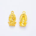 Seated Ganesha Metal Charm in Six Reflective Finishes view 2