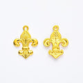 Fleur De Lis Metal Charms In Three Finishes For Jewelry Making view 2