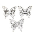 Cutout Butterfly Alloy Charm in Antique Silver Finish view 2
