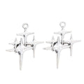 Four Point Star Cluster Charm in Antique Silver Finish view 2