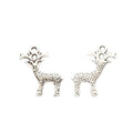 Antique Finish Textured Reindeer Metal Charms in Two Colors view 2