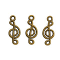 Treble Clef Charm in 4 Metal Finishes for Jewelry Making view 2