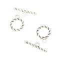 Twisted Rope Round Toggle Clasp Set in 2 Pictured Finishes view 2
