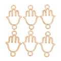 Outline Hamsa Metal Connector in 3 Finishes for DIY Jewelry view 2