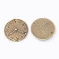Round Clock Face Connector Charms With Two Holes in Four Finishes view 2