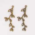 Leafy Branch Metal Jewelry Connectors in 5 Finishes view 2