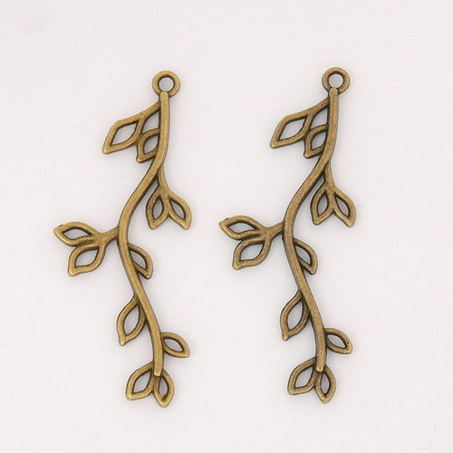Close view of Leafy Branch metal shape and surface detail