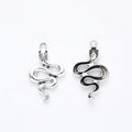 Sinuous Coiled Snake Charm Metal Pendant for Jewelry Making view 2