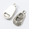 Floral Mary Jane Shoe Charms in Two Antique Finishes view 2