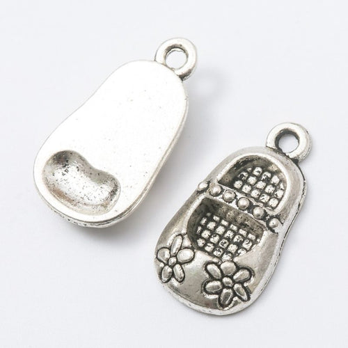 Close view of floral shoe charm