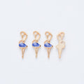 Enamel Ballerina Charm Metal Pendant for Jewelry Making view 2