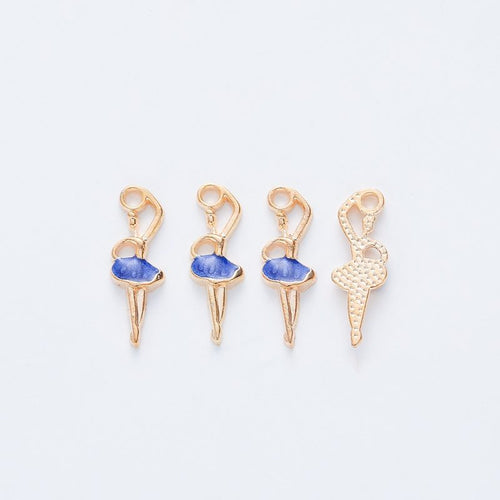 Enamel Ballerina Charm front and reverse details on a white background
