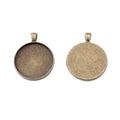 Six Finish Round Bezel Pendant Trays with Wide Bails view 2