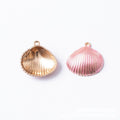 Enamel Scallop Shell Charms in Four Pastel Color Combinations view 2