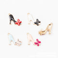 Glossy Enamel High Heel Shoe Charm in Four Bow Colors view 2