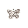 Striped Butterfly Metal Charms in 2 Pictured Finishes view 2