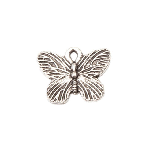 Closer front view of the striped butterfly shape and surface details.