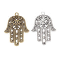 Hamsa Hand Charm Pendants in 2 Metal Finish Options view 2